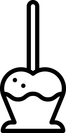 Candy Apple Simple Engraving Svg Design, Free Vectors File